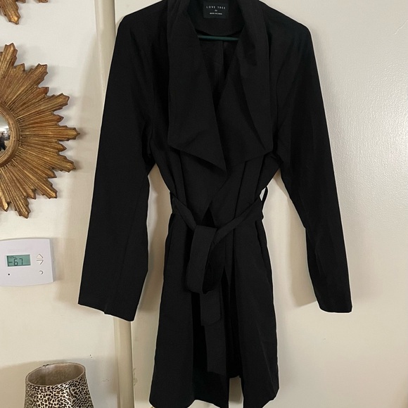 Black Trench Coat new with tag - Picture 4 of 4